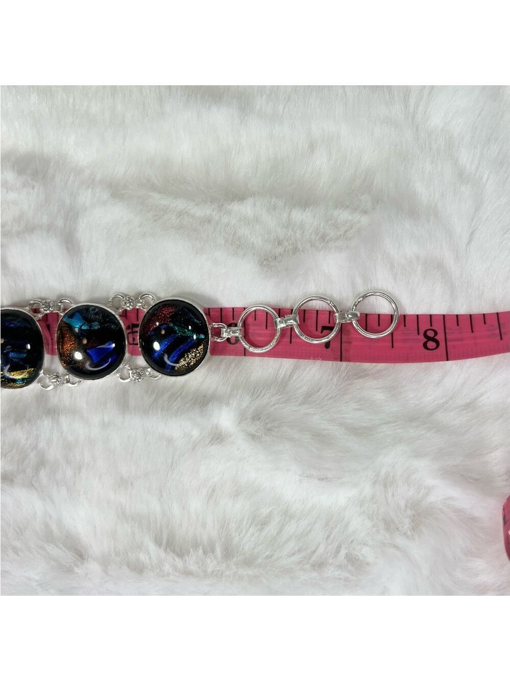 LUXURY Dichroic Glass Large Bracelet ONLY - Picture 5 of 6